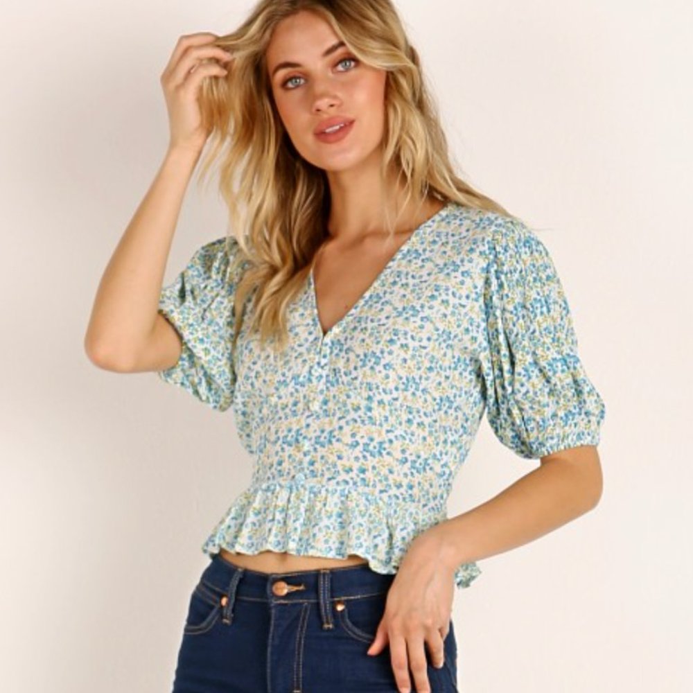 REVOLVE Faithfull the Brand Mona Top Tilde Floral Print Size XL